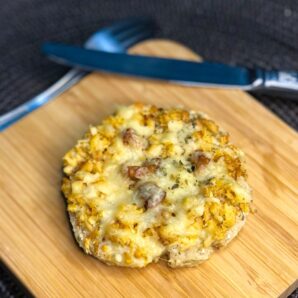 Pizza Low Carb Frango Com Queijo E Bacon